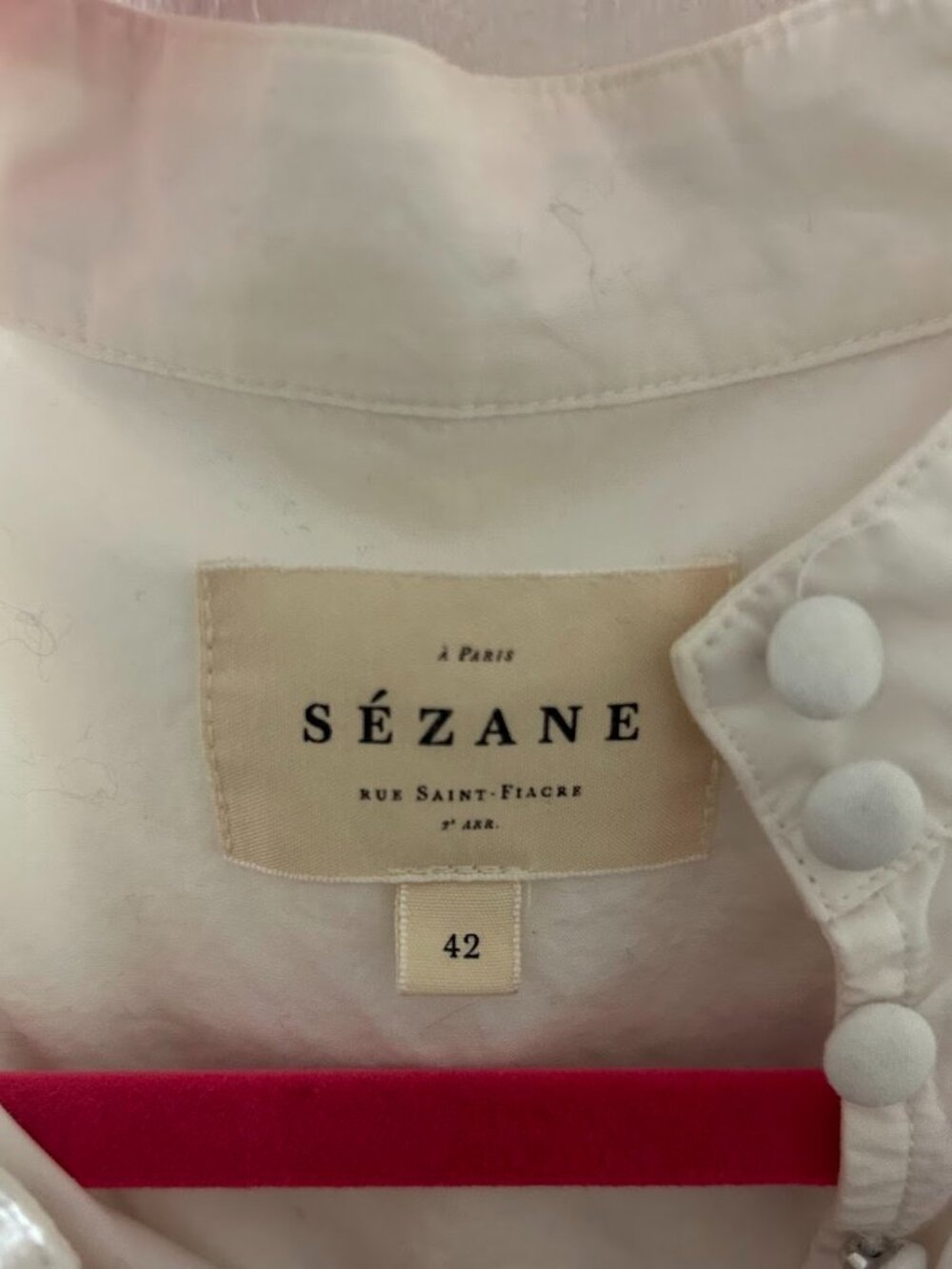 Sezane Faria Blouse in Ecru Size 10 (FR 42) - Picture 3 of 4